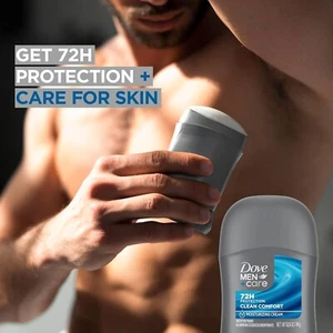 Dove Men+Care Antiperspirant Deodorant Stick Clean Comfort 72-Hour Sweat, 0.5 oz - Picture 1 of 6