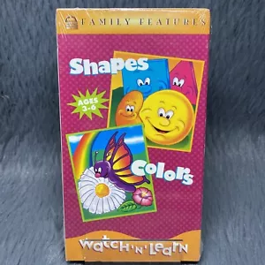 Family Features Shapes Colors Watch”n Learn VHS Tape 1998 Kids Educational Show - Picture 1 of 7