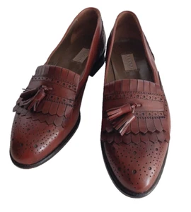 Zapatos de vestir mocasines Alfani para hombre todo cuero talla 10M hechos en Italia - Imagen 1 de 3