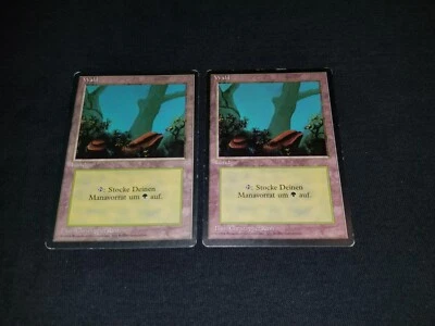 MTG 1x Revised common basic land HP German FBB Forest - ships w/ tracking - Image 1 of 2