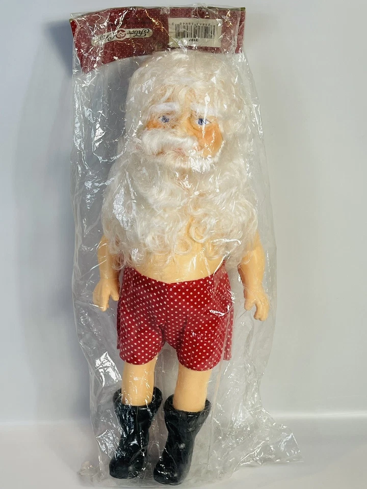 VTG Fibre Craft Music Box Santa And Grandma 14" Crafting Doll #3197 / #3207 NOS