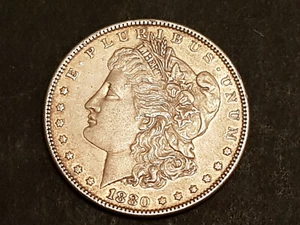 Authentic 1880 USA .900 Silver Morgan Dollar - MS Condition - Picture 1 of 15