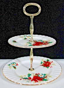 ROYAL ALBERT BONE CHINA WEIHNACHTSSTERN MUSTER 2-STUFIGE TELLER SERVIER 6,25" x 8,25" - Bild 1 von 8