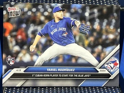 2024 Topps Now YARIEL RODRIGUEZ Blue Jays RC Rookie Debut SP - Image 1 of 2