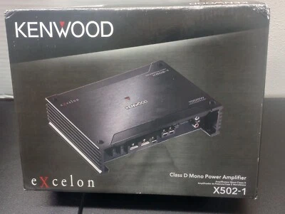 Kenwood Excelon X502-1 Mono Subwoofer Amplifier X Series 500w RMS Class-D NIB - Image 1 of 4