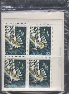 CANADA 1012 TALL SHIPS 1984 plate block set (in original pouch) MNH - Picture 1 of 1