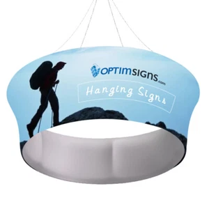 Colgante de techo de tela de tensión cónica personalizada para pancarta exposición feria - Imagen 1 de 19