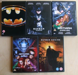 Batman / Returns / Forever / & Robin / Begins 1989–2005 films DVD collection - Picture 1 of 15