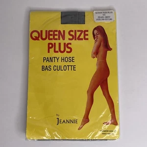 Vintage 1980s 'Jeannie' Semi-Nude Canadian Model Pearl Grey Pantyhose Sz XX - Picture 1 of 11