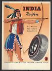 970)) Werbekarte INDIA Reifen, Mitte-Ende 50er Jahre