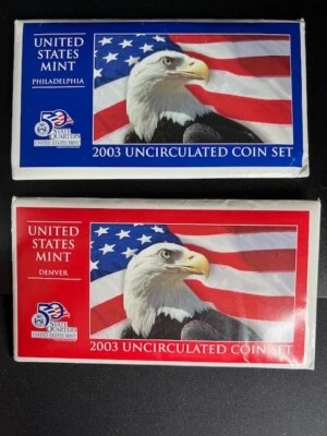 2003 D&P Uncirculated United States Mint Sets in OGP W/COA - Image 1 of 4