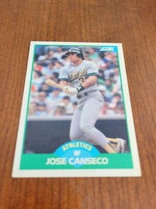 1989 Score Jose Canseco #1 Athletics