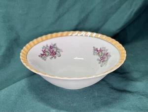 Vintage Schale gelb/orange mit roten Blumen Japan ~7 Zoll - Bild 1 von 7