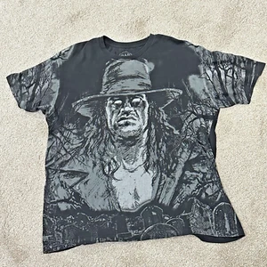 Vintage UNDERTAKER Top Rope WWE ALL OVER PRINT Wrestling Shirt XL - Bild 1 von 4
