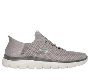 Skechers Men Slip Ins Shoes Slip On Taupe Comfort Casual Soft Memory Foam 232457 - Picture 1 of 5