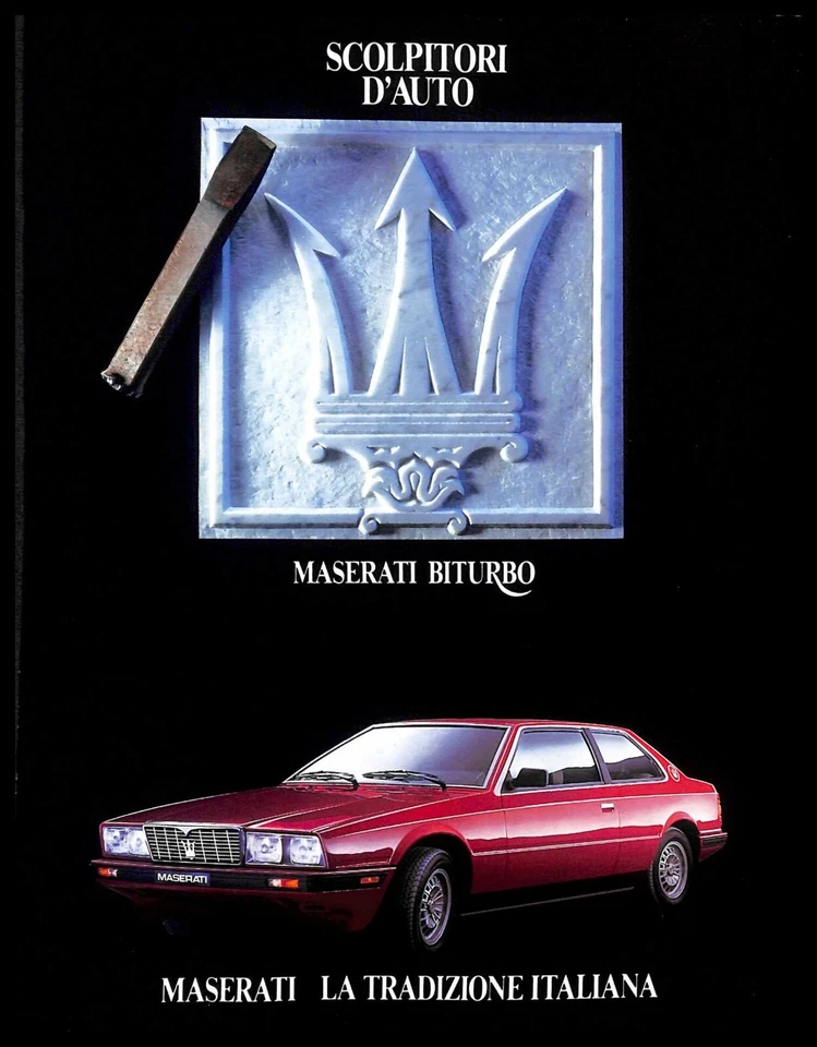 1984 Maserati Biturbo Vintage PRINT AD Luxury Italian Car - Image 1 of 4