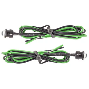 resistor Green Motorcycle Turn Signal 2x 5mm LED Diode Mounting Shroud Display - Picture 1 of 4