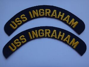 Lot Of 2 US Navy USS INGRAHAM Patches