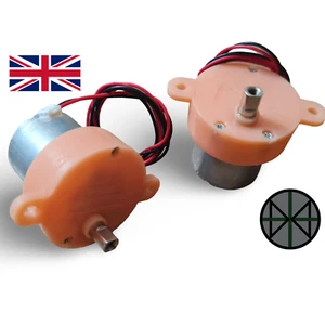 1Pc 3 - 7 RPM Slow DC Motor with Silent Gearbox CW CCW Rotation 5mm Shaft 5-12 V - Picture 1 of 7