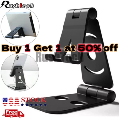 Adjustable Phone Tablet Desktop Stand Desk Holder Mount Cradle for iPhone iPad - Image 1 of 4