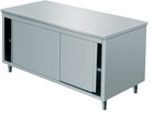 Edelstahl Arbeitsschrank  Schiebet�ren Schrank  Zwischenboden Sideboard  700