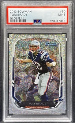 2013 BOWMAN SILVER ICE #50 TOM BRADY New England Patriots PSA 9 **POP 13 - Image 1 of 2