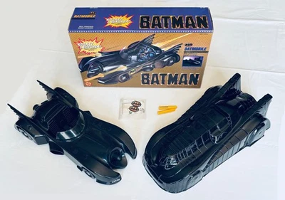 Vintage ToyBiz 1989 Batmobile w/ Figure, Shell & Rocket Launcher Complete in Box - Image 1 of 4