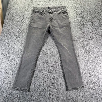Gap 1969 Jeans Mens 33x30 Gray Light Wash Cotton Stretch Skinny Fit Denim - Image 1 of 4