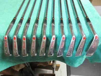 87' 88' WILSON STAFF Fluid Feel Irons 2-SW + 1/2",5 iron 38.5"- Excellent Grips! - Image 1 of 4