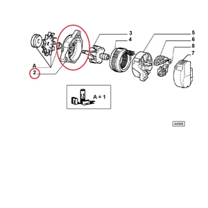 SUPPORTO COMPLETO ALTERNATORE FIAT TIPO - UNO - FIORINO ORIGINALE 9940294 - Foto 1 di 1
