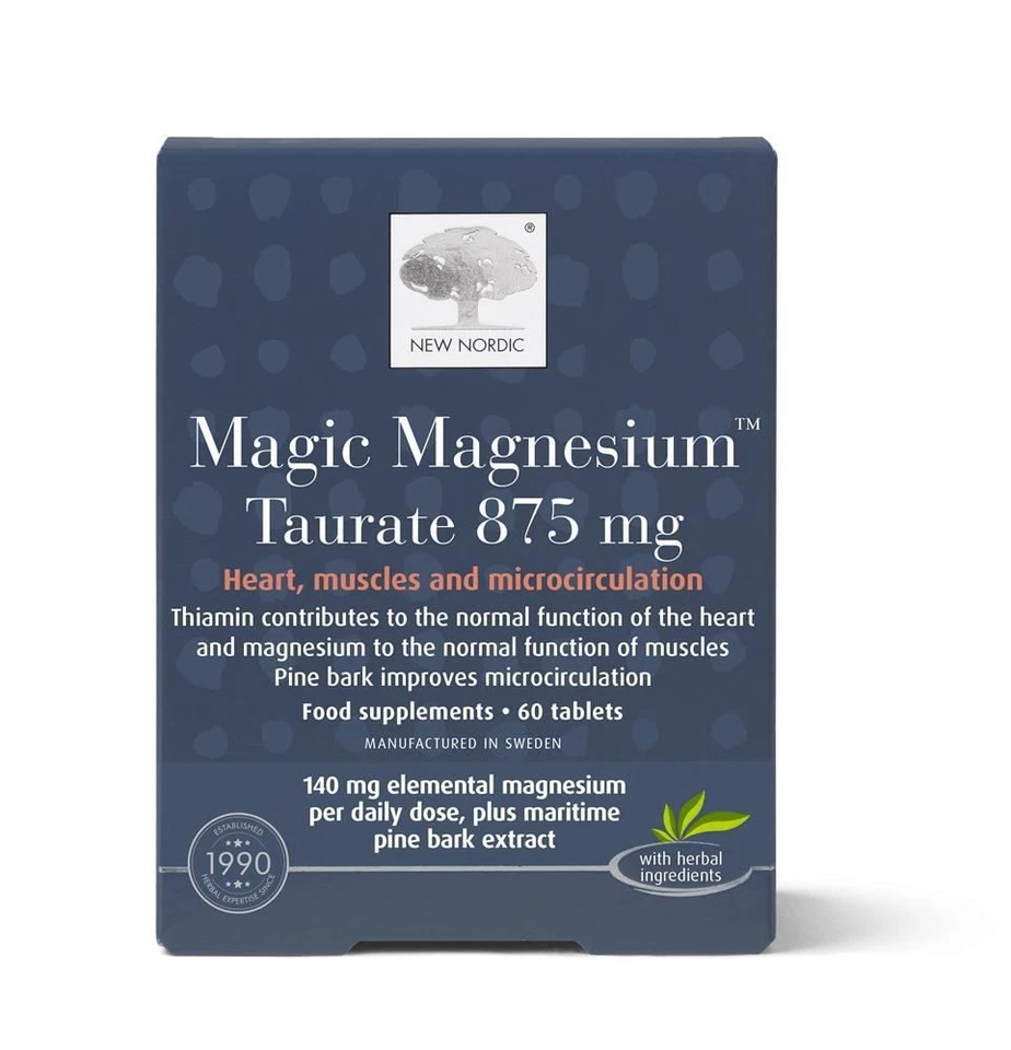 Nuevo taurato de magnesio Nordic Magic 875 mg. 60 comprimidos - Pack de 4 Foto 1 de 1