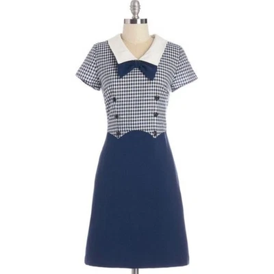 Modcloth Myrtlewood Of California Gingham Sailor Retro Rockabilly Dress 2XL - Image 1 of 4