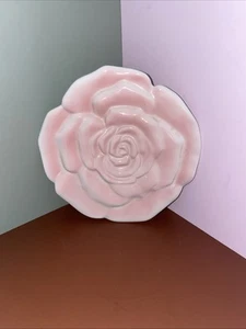 Vintage Teleflora Pink Rose Saucer Only - Picture 1 of 2
