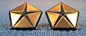 1967-1972 DODGE PLYMOUTH CHRYSLER MOPAR PENTASTAR GOLD FENDER EMBLEM SET OF 2EA - Picture 1 of 2