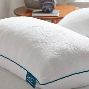 2er-Pack Bambus geschreddert Memory Foam Kissen Reißverschluss abnehmbarer Luftstrom Kühlbezug - Bild 1 von 10