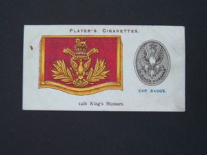 John Player's Drum Banners & Cap Badges (1924) - # 17 - 14th Kings Hussars