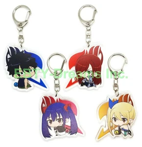 4er Set Fairy Tail Anime Acryl Schlüsselanhänger Erza grau Fullbuster Lucy Wendy - Bild 1 von 2