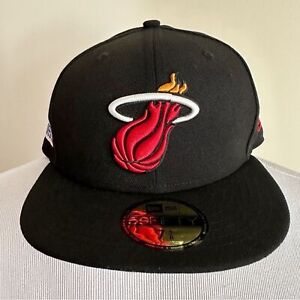New Era Miami Heat 59FIFTY Fitted Hat Cap NBA 2020 Playoffs Mens Size 7 1/8