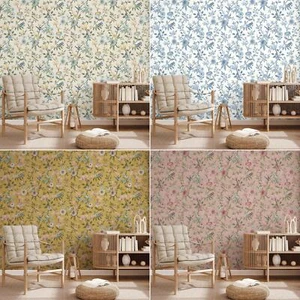 Eleanor Floral Chinoiserie Wallpaper Flowers Birds Fine Decor - Choose Colour - Picture 1 of 13