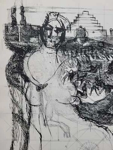 Bernard Dufour (1922-2016) Original Lithographie inkl. Mappe - Bild 1 von 14