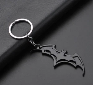 Batman Metal Keychain Keyring Gift Souvenir DC Comic Man Den Black Gold Silver - Picture 1 of 12
