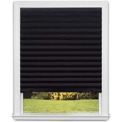 Redi Shade No Tools Original Blackout Plisado Papel Tono Negro, 36 in x 72 in Foto 1 de 4