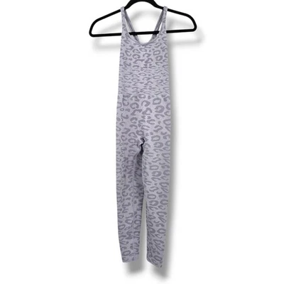 Womens Seamless Leopard Print Athletic Jumpsuit Bodysuit Yoga Workout Athleisure - Image 1 of 4