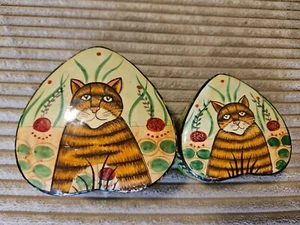 Vintage Made In India - Cat Trinket Boxes - Unmarked - Picture 1 of 8