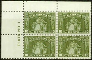 CANADA –1934– UL LOYALISTS PLATE #1 BLOCK – VF** - Picture 1 of 1