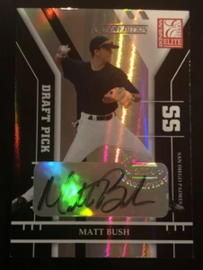 Elite #281 Matt Bush 2004 novato automático/¡1000! RANGERS BREWERS - Imagen 1 de 2