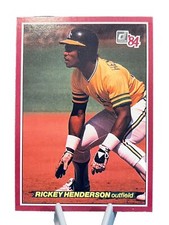 1984 Donruss Action All Stars Rickey Henderson 9 Oakland As 9 Giant Cards