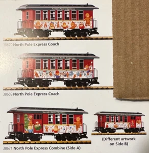 Piko 38669, 38670, 38671 North Pole Express 3 PACK PASSENGER CARS (G Scale) 2024 - Picture 1 of 6