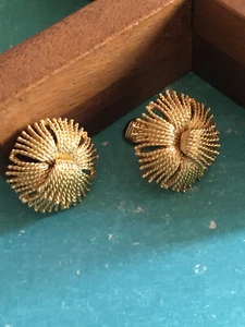 Boucles d'Oreilles Clips Dorés Monet - Picture 1 of 3