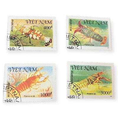 VIETNAM 1991 SHELLFISH PARTIAL SET 4 USED STAMPS - Image 1 of 2
